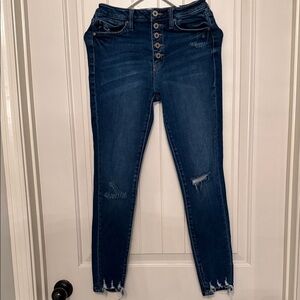 KanCan BUTTON FLY ANKLE SKINNY